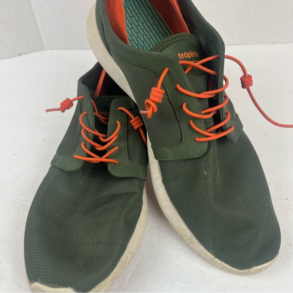 Tropic-feel Monsoon Army green & orange sneakers-Men’s 11